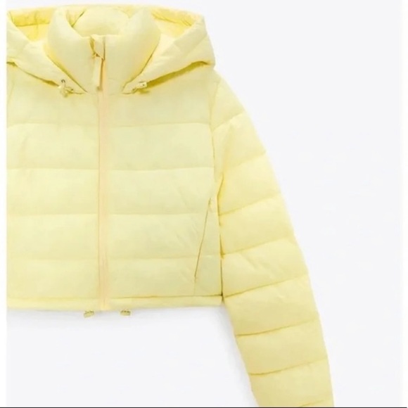 NWT ZARA PUFFER JACKET WATER REPELLENT CROP PUFFY JACKET CROPPED COAT XS - Picture 13 of 16